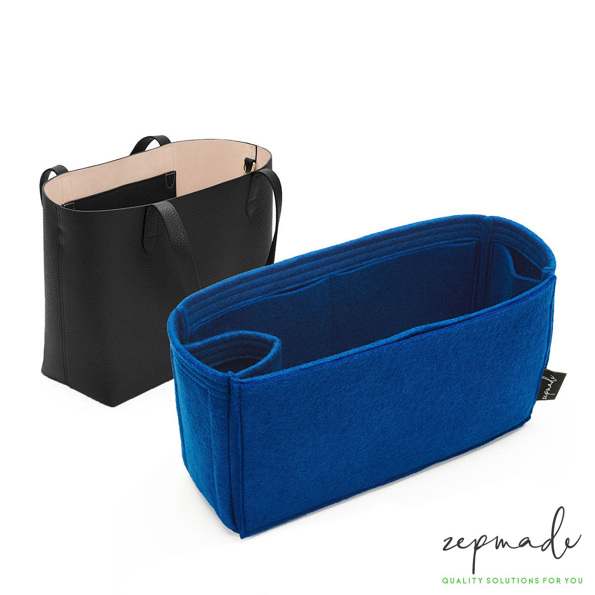 Cuyana Tote Organization Insert, Bag Organizer with Single Bottle Holder