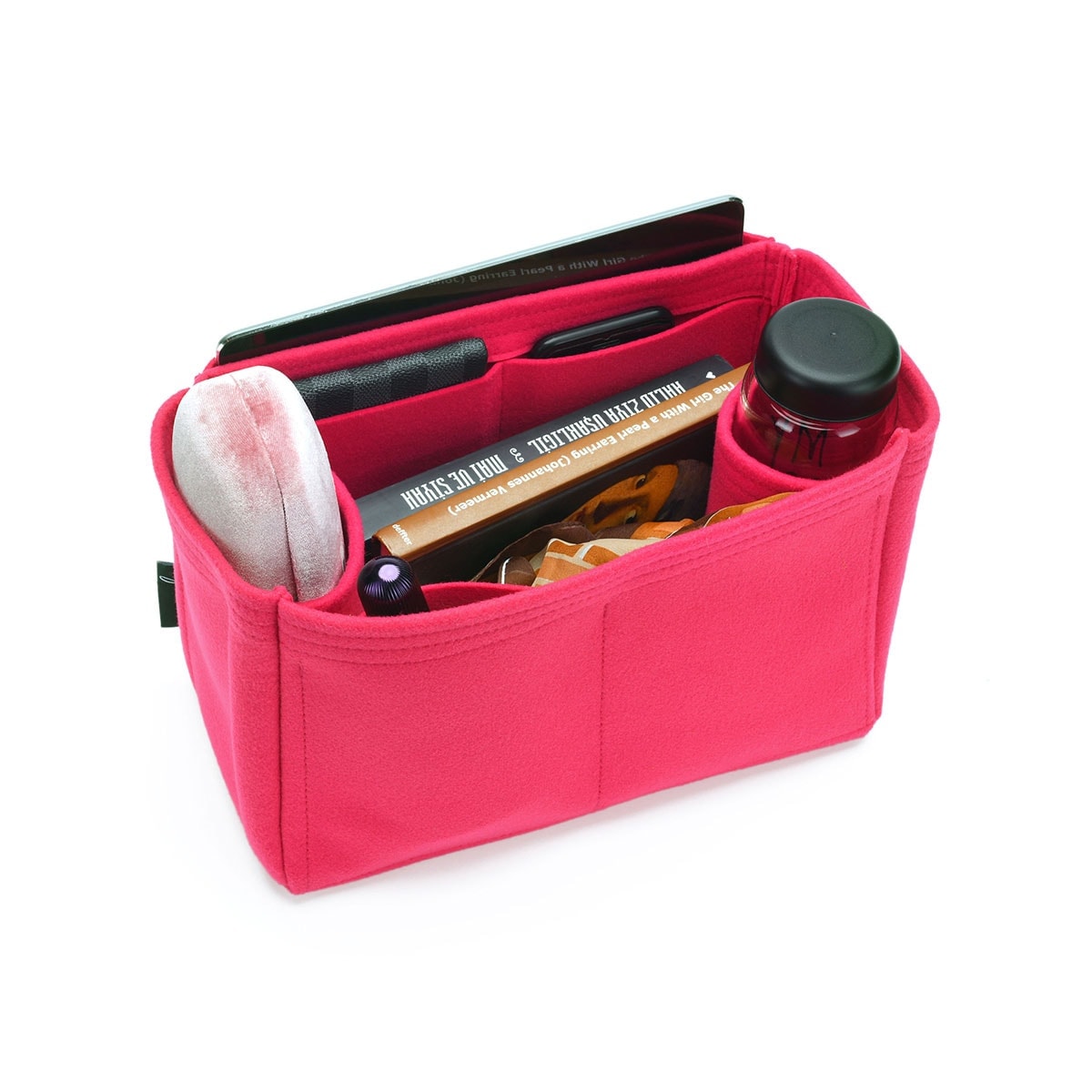 Purse Organizer Insert for Celine Cabas Phantom, Bag Organizer with Double Bottle Holders