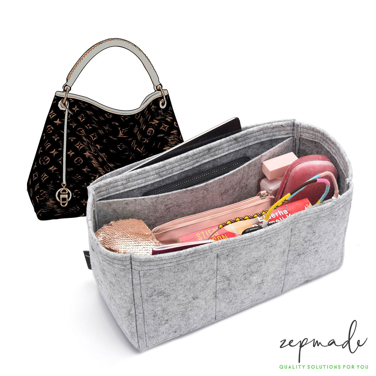 Louis Vuitton Artsy Organizer Insert, Classic Model Bag Organizer with Ipad Pocket