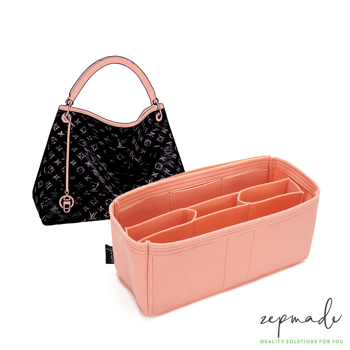 Louis Vuitton Artsy Organizer Insert, Bag Organizer with Middle Compartment and Pen Holder