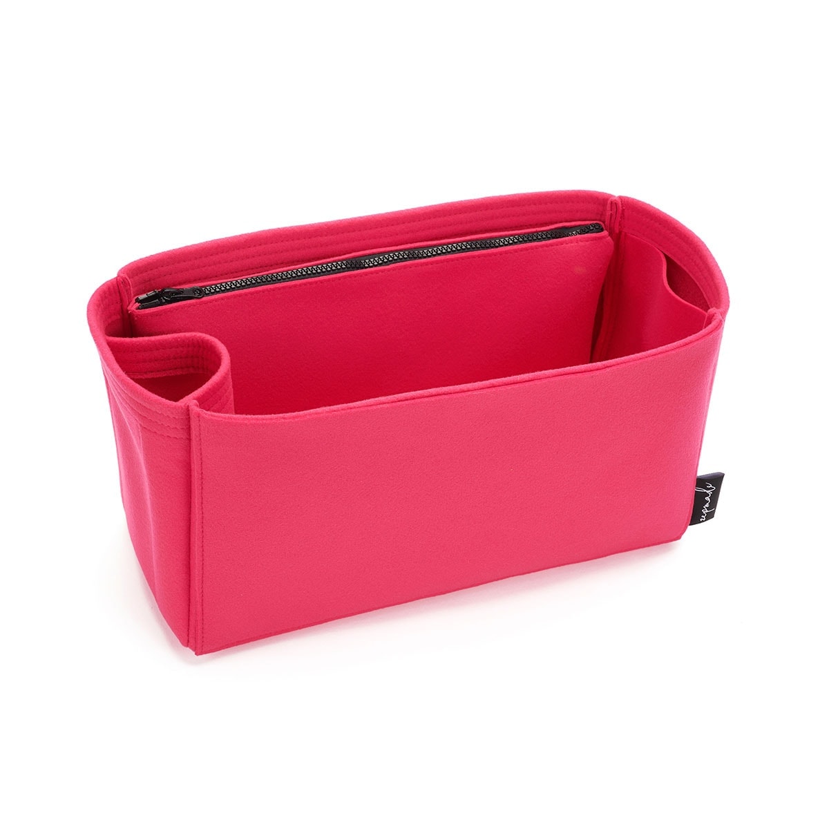 Custom Size Bag Organizer with Zipper Side Pouch and Single Bottle Holder