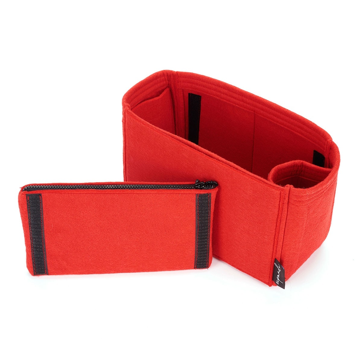 Custom Size Bag Organizer with Zipper Side Pouch and Single Bottle Holder