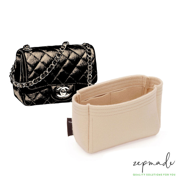 Chanel Classic Mini Flap Bag Organizer Insert, Classic Model Bag Organ ...