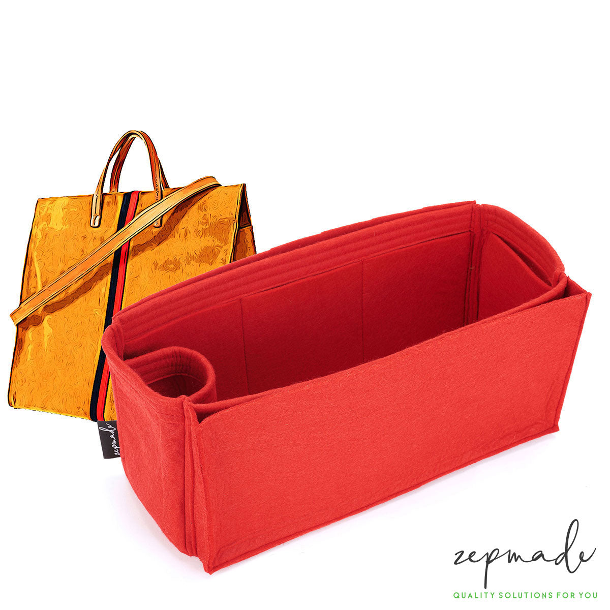 Clare V. Simple Tote Organizer Insert, Bag Organizer with Laptop