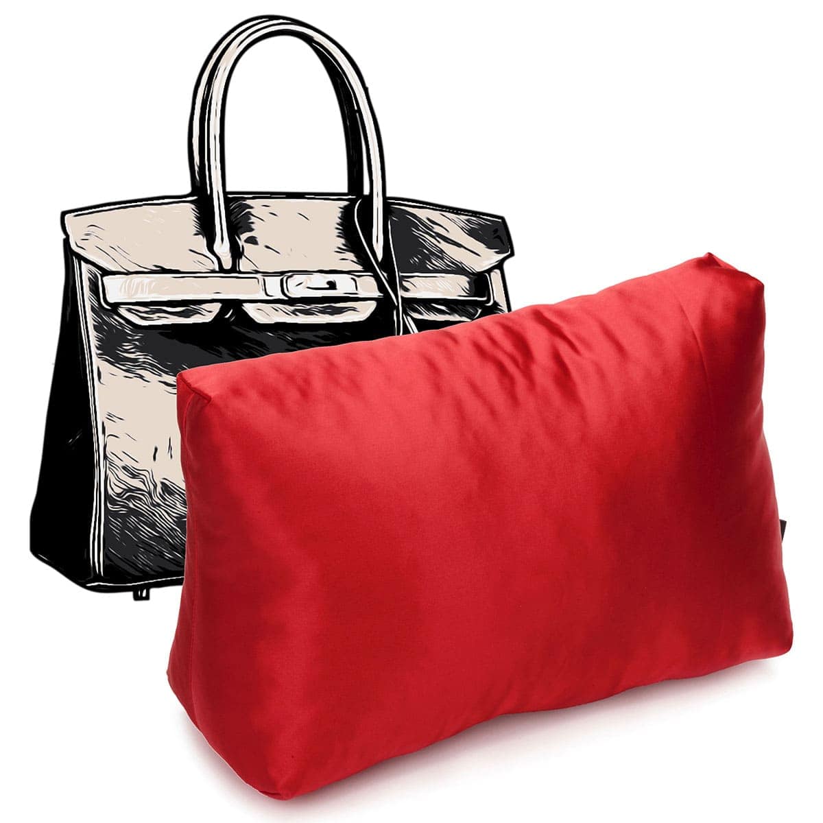 Custom Birkin 35 Handbag Storage Pillow Shaper (Select Color: Black)