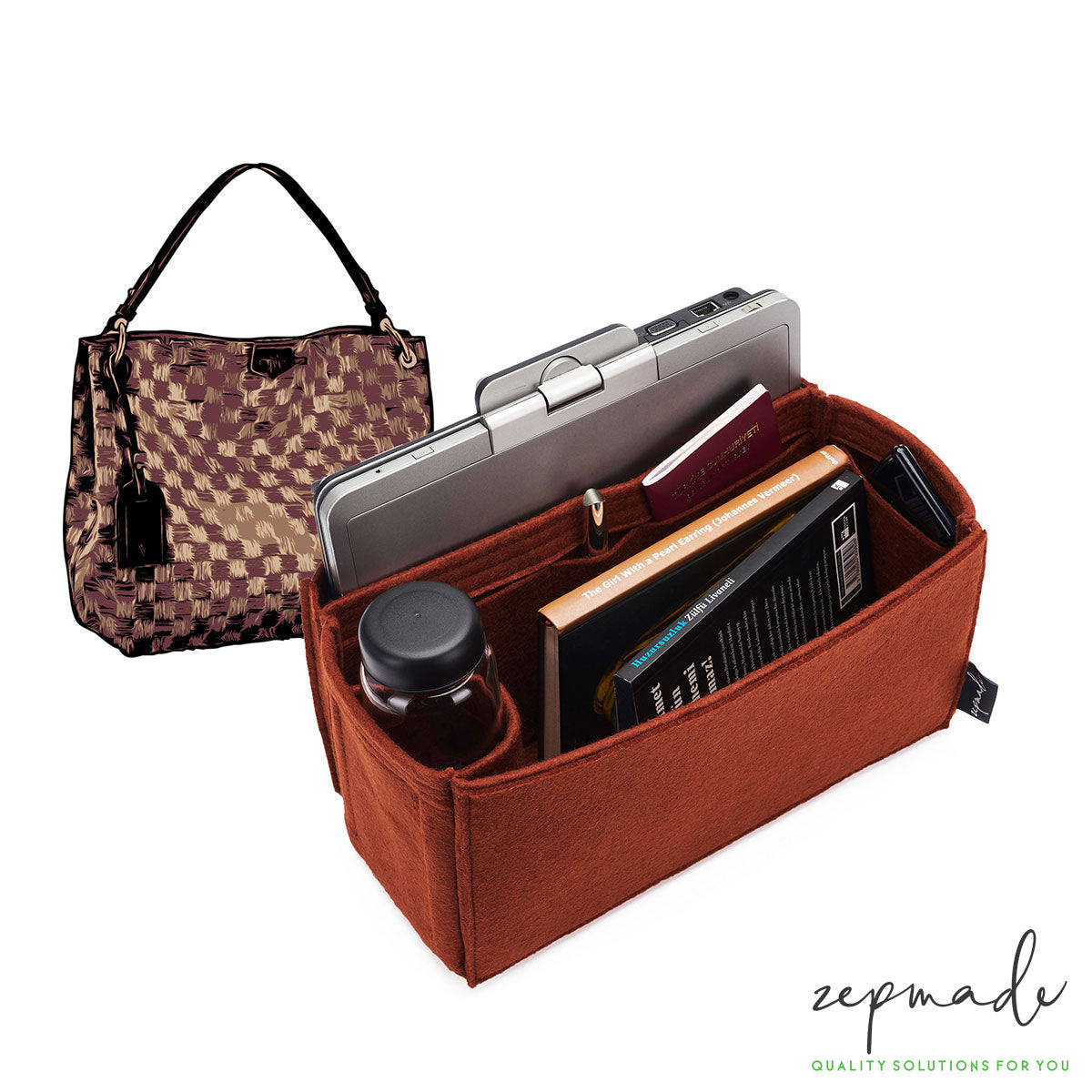 Louis Vuitton Graceful Organizer Insert, Bag Organizer with Laptop  Compartment and Pen Holder