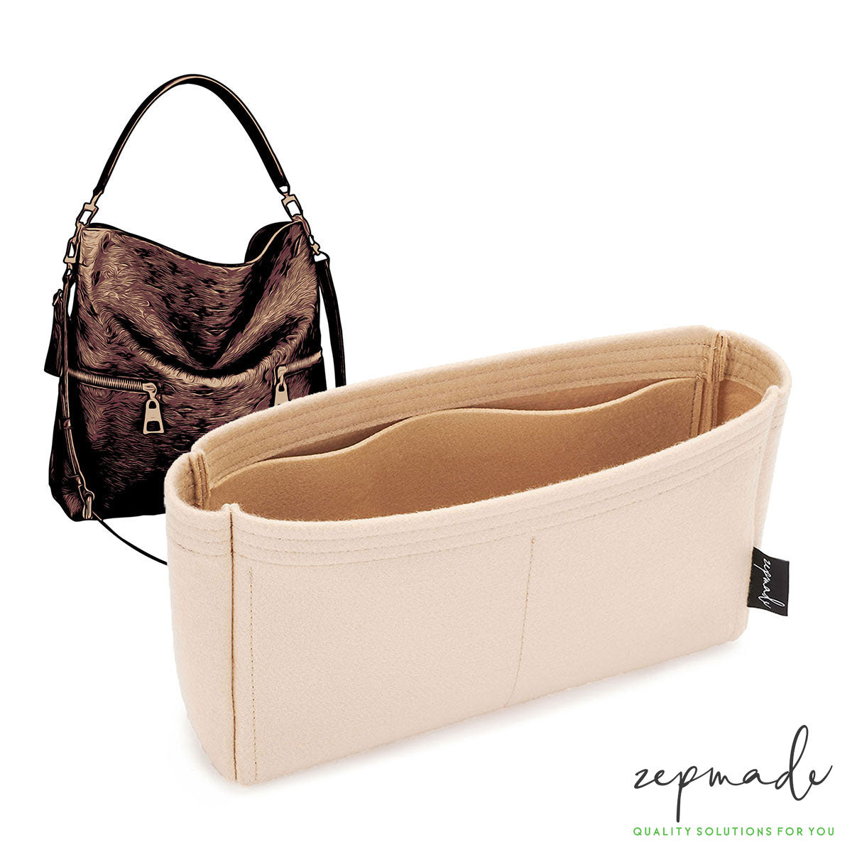 lv purse organizer with zipper