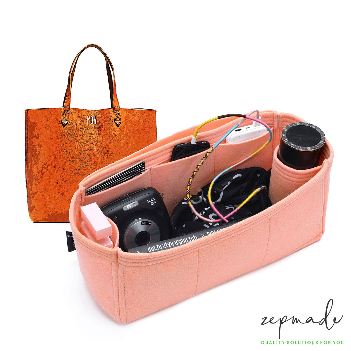Madewell Transport Large Tote Organizer Insert, Bag Organizer with Laptop  Compartment and Single Bottle Holder