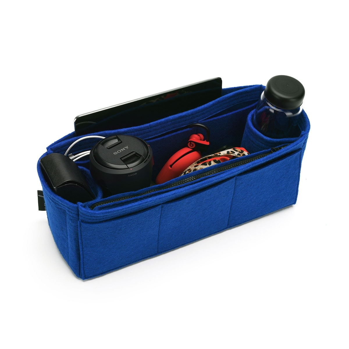 Custom Size Bag Organizer with Double Bottle Holders and Exterior